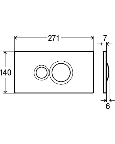 Смывная клавиша модель 8315.1 Viega Visign for Style 10 альпийский белый 596316