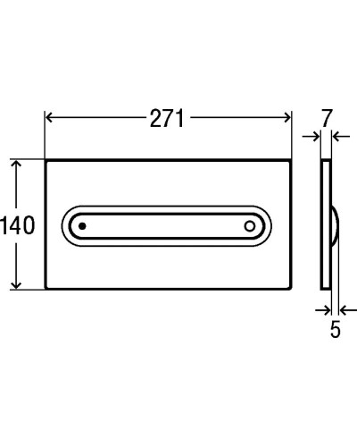 Смывная клавиша модель 8331.1 Viega Visign for Style 11 глянцевый хром 597115