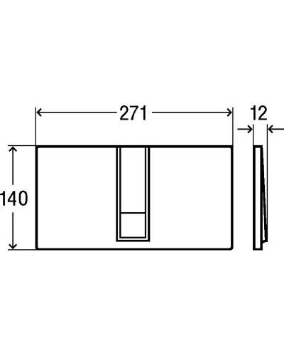 Смывная клавиша модель 8334.1 Viega Visign for Style 14 глянцевый хром 654696