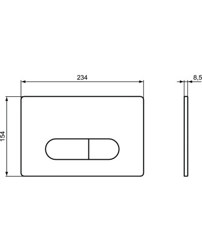 Смывная клавиша Ideal Standard Oleas M1 черный R0115A6