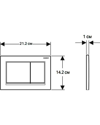 Смывная клавиша Geberit Omega30 матовый хром/глянцевый хром/матовый хром 115.080.JQ.1