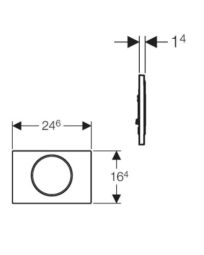 Смывная клавиша Geberit Sigma10 черный матовый/глянцевый хром/черный матовый 115.758.14.5