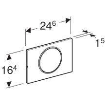 Смывная клавиша Geberit Sigma10 матовая/полированная/матовая нержавеющая сталь 115.787.SN.5