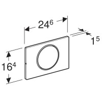 Смывная клавиша Geberit Sigma10 матовый хром/глянцевый хром/матовый хром 115.758.JQ.5