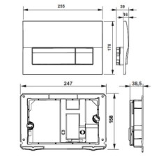Смывная клавиша Roca Active В01 глянцевый хром 8901170B1