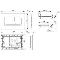 Смывная клавиша Roca Active 52B глянцевый хром 8901150B1