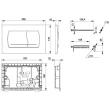 Смывная клавиша Roca Active 52B глянцевый хром 8901150B1