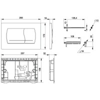 Смывная клавиша Roca Active 52B матовый хром 8901150B2