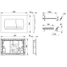 Смывная клавиша Roca Active 52B матовый хром 8901150B2