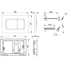 Смывная клавиша Roca Active 62B белый 8901160B0