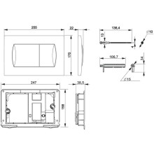 Смывная клавиша Roca Active 62B матовый хром 8901160B2
