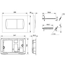Смывная клавиша Roca Active 62B черный матовый 8901160B6