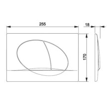 Смывная клавиша Roca Active 42B матовый хром 8901140B2