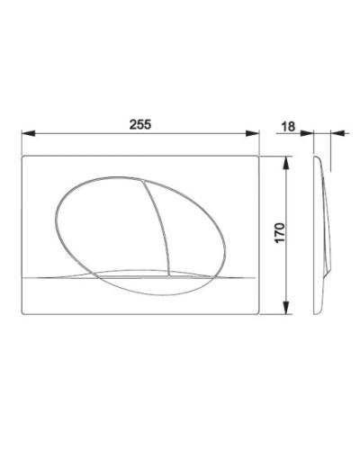 Смывная клавиша Roca Active 42B матовый хром 8901140B2