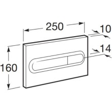 Кнопка смыва хром Roca Duplo 7.8900.9.500.1