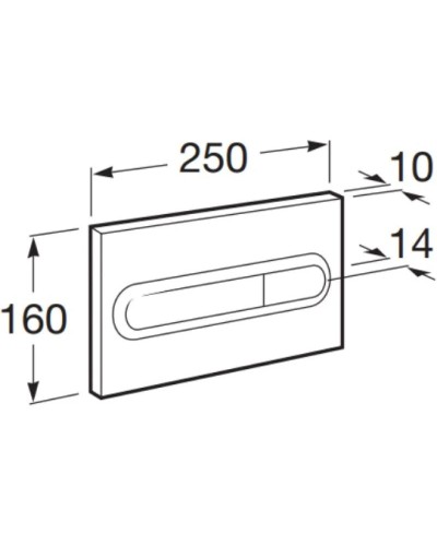 Кнопка смыва хром Roca Duplo 7.8900.9.500.1