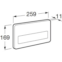 Кнопка смыва нержавеюшая сталь Roca Duplo 7.8900.9.700.4