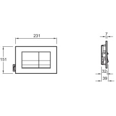 Кнопка смыва золотой Jacob Delafon E20858-BGG