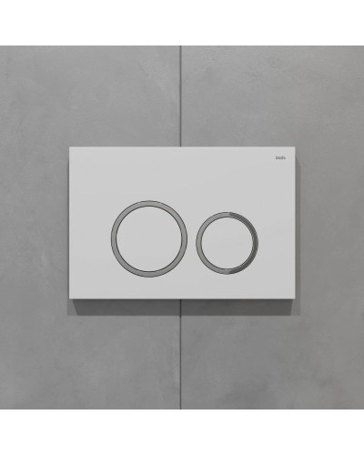 Смывная клавиша IDDIS Unifix белый матовый/глянцевый хром/белый матовый UNI03WCi77