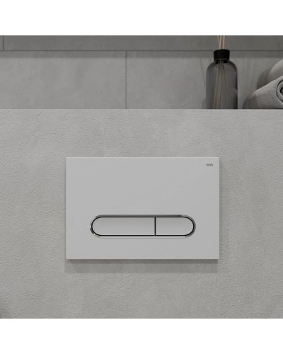 Смывная клавиша IDDIS Unifix белый матовый/глянцевый хром/белый матовый UNI01WCi77