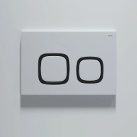 Смывная клавиша IDDIS Unifix белый матовый/черный матовый/белый матовый UNI04WBi77