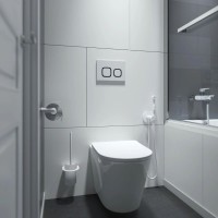 Смывная клавиша IDDIS Unifix белый матовый/черный матовый/белый матовый UNI04WBi77