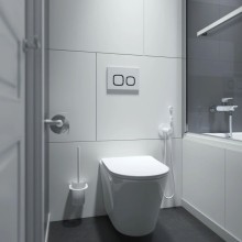 Смывная клавиша IDDIS Unifix белый матовый/черный матовый/белый матовый UNI04WBi77