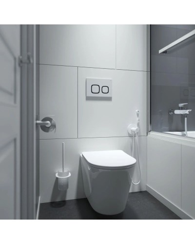 Смывная клавиша IDDIS Unifix белый матовый/черный матовый/белый матовый UNI04WBi77