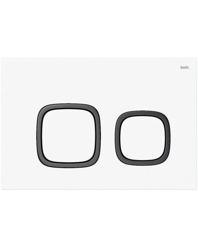 Смывная клавиша IDDIS Unifix белый матовый/черный матовый/белый матовый UNI04WBi77