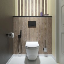 Смывная клавиша IDDIS Unifix черный матовый UNI06MBi77