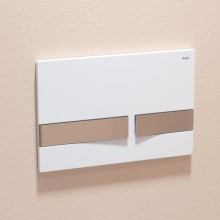 Смывная клавиша IDDIS Unifix белый матовый/глянцевый хром UNI06WCi77