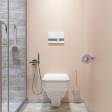 Смывная клавиша IDDIS Unifix белый матовый/глянцевый хром UNI06WCi77