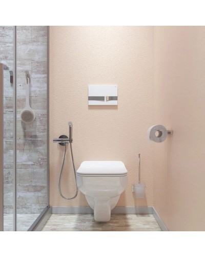 Смывная клавиша IDDIS Unifix белый матовый/глянцевый хром UNI06WCi77