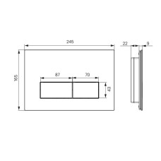 Смывная клавиша IDDIS On-X черный ONX01B0i77