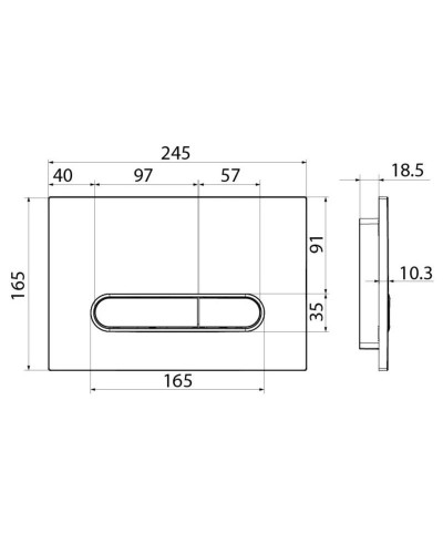 Смывная клавиша IDDIS Unifix глянцевый хром UNI31CHi77