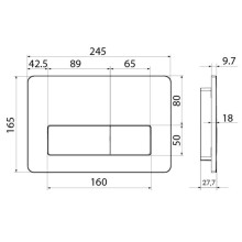Смывная клавиша IDDIS Unifix матовый хром UNI80M0i77