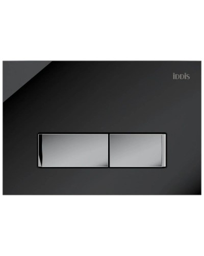 Смывная клавиша IDDIS Uniglass черный/глянцевый хром UNG10GBi77