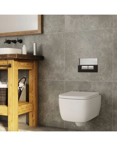 Смывная клавиша IDDIS Uniglass черный/глянцевый хром UNG10GBi77