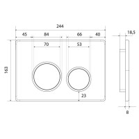 Смывная клавиша матовый хром для двойного смыва IDDIS Unifix UNI50M0I77