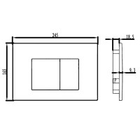 Смывная клавиша матовый хром для двойного смыва IDDIS Unifix UNI30M0I77