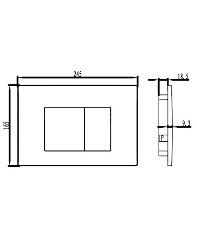 Смывная клавиша матовый хром для двойного смыва IDDIS Unifix UNI30M0I77