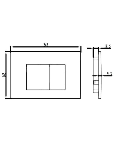 Смывная клавиша белый матовый для двойного смыва IDDIS Unifix UNI32MWI77