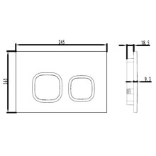 Смывная клавиша белый матовый для двойного смыва IDDIS Unifix UNI40MWI77