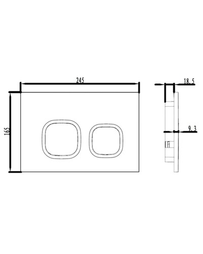 Смывная клавиша белый матовый для двойного смыва IDDIS Unifix UNI40MWI77