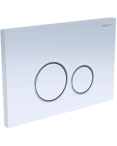 Смывная клавиша Aquatek белый/глянцевый хром/белый KDI-0000015