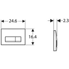 Смывная клавиша Geberit Delta 50 черный глянец 115.119.DW.1