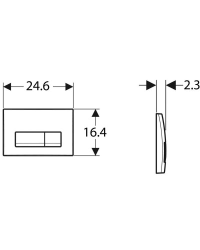 Смывная клавиша Geberit Delta 50 черный глянец 115.119.DW.1