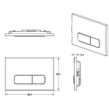 Кнопка смыва AltroBagno AltroBagnoPFP002IQ для инсталляции, бронза