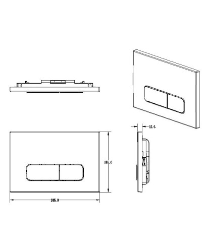 Кнопка смыва AltroBagno AltroBagnoPFP002IQ для инсталляции, бронза