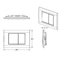 Кнопка смыва AltroBagno AltroBagnoPFP001BQ для инсталляции, хром